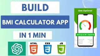 Build a BMI Calculator App in 1 Minute using ChatGPT #openai #chatgpt