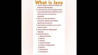 What is Java | Java interview questions and answers #javatechinterview  #shorts #java