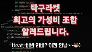 탁구라켓 최고의 가성비 조합!!!