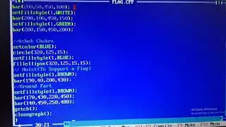 C++ program drow the flag in graphics
