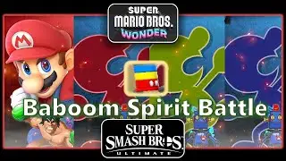 SSBU Baboom Spirit Battle | Mario Vs Mr. Game & Watch | Super Mario Bros. Wonder