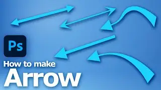 How to make an arrow and curved arrow in Photoshop using Line Tool