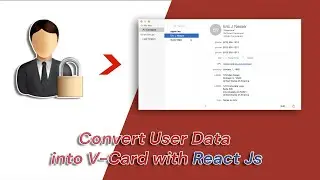 How to create vcard from react js | React JS | V-cardJS | Node JS