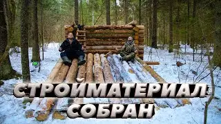 Принесли всё для сруба | ЛЕСНОЙ ДОМ | ИЗБА | FOREST HOUSE | DUGOUT | HUT