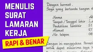 CARA MENULIS SURAT LAMARAN KERJA tulisan tangan