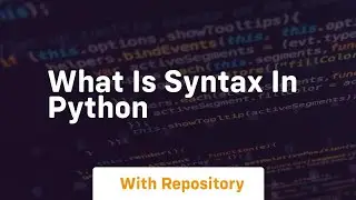 what is syntax in python