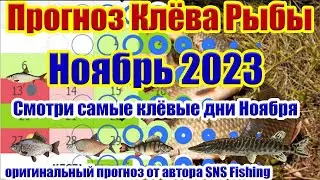 Календарь рыбака на Ноябрь 2023 Прогноз клева рыбы на неделю Лунный календарь рыбака