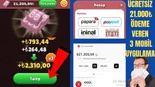 1 GÜNDE 21.000₺ PARA KAZANDIRAN 3 UYGULAMA (ÖDEME KANITLI) | internetten para kazanma - Para Kazanma