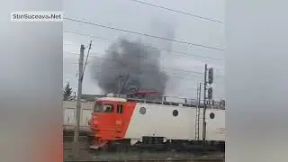 Incendiu în depoul CFR Ițcani din municipiul Suceava