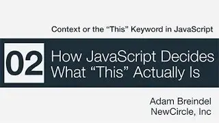 Context in JavaScript - 2/4 - How JavaScript Decides What This Actually Is