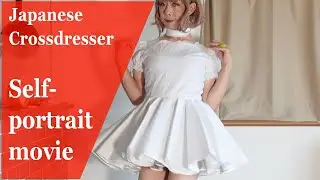[Japanese Crossdresser maid in white dancing] Short movie with fun - HA358 [subtitled]