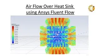 Air Flow over heat sink using Ansys Fluent Flow.