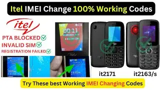 Itel mobile IMEI Change Codes 100% Working | Itel 2171, it 2163, it2163 | Invalid Sim Fixed