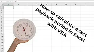 How to calculate exact payback period with VBA in Excel