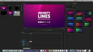 Infinity Lines Backgrounds Tutorial (After Effects - Premiere Mogrts - 4K MP4)