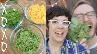 5 Minute Pesto, 3 Ways - Basil, Carrot, Parsley