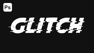 White Glitch Text Effect in Photoshop Tutorial