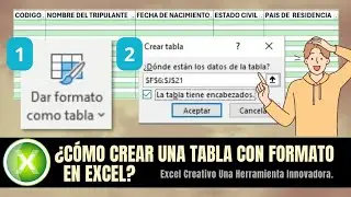 COMO CREAR UN TABLA CON FORMATO EN EXCEL.