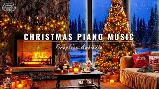 Beautiful Christmas Ambience 🎅🎄 Relaxing Christmas Music Fireplace 🔥 Christmas Fireplace Background