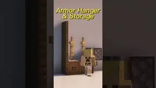 Hanging Armor Closet & Storage! #minecraftbuilding #buildtips #minecraft #minecrafttutorial #shorts