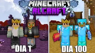 SOBREVIVi 100 DIAS NO MINECRAFT RLCRAFT EM DUPLA - O FILME