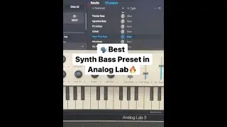 🗣 Best Synth Bass Preset in Analog Lab 