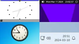 What do the clocks look like in different OSes?