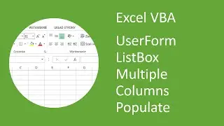 Excel VBA UserForm ListBox with Multiple Columns Populate (List Property)