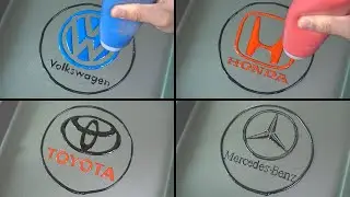 Car Brand Logos Pancake art -  Volkswagen, Honda, Toyota, Mercedes Benz