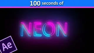 NEON Text Animation in After Effects in 100 Seconds🔥 | No Plugins | E4E