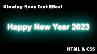 Glowing Text Effects using HTML & CSS | Glowing Neon Text Effects in HTML using CSS step by step