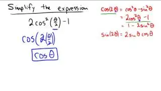 Using double angles identities to rewrite expressions