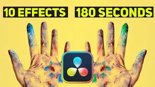 10 AWESOME MUSIC VIDEO EFFECTS in UNDER 3 MINUTES! DaVinci Resolve 17