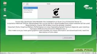 Oracle SQL Developer Data Modeler 18.4 Installation on Suse Linux Enterprise Server 12