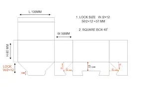 How to Make the Dieline of the INTERLOCK Bottom Box  CORELDRAW - PACKAGING KNOWLEDGE / DIE LINE