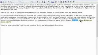 Footnotes and comments in Google Docs