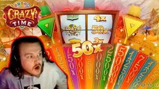 50X CRAZY TIME! INSANE WIN $20 BET! RECORD WIN !!!