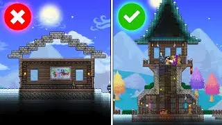 How To Build A SNOW HOUSE! - Terraria Building Guide