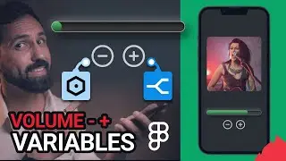 Barra de VOLUME : implemente  com Variables e Conditional no @Figma . Seu player mais profissional.