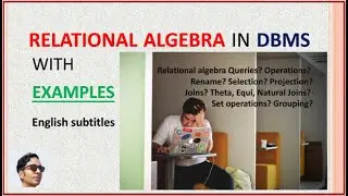 Relational Algebra in DBMS with Examples-Relational Algebra in DBMS-Relational Algebra Operations