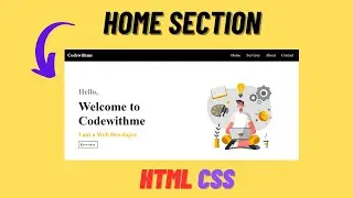 Home section using Html and Css