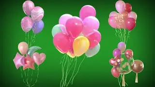 Green screen Balloons video effects | Balloon green screen animation | Green screen birthday balloon