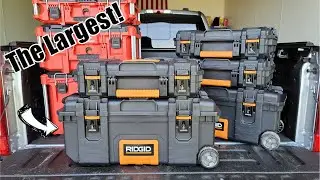 RIDGID 28 Rolling Mobile Job Box Model# 249646 | Modular Tool Box Compatible with 22 Pro Gear