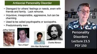 150 Lecture 23.5 Personality Disorders