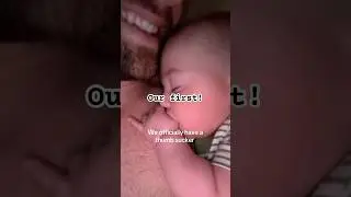 He’s our first lil thumb sucker 😍 it’s so freaking cute! 