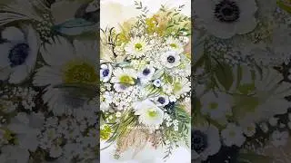 Paint Wedding Bouquet In Watercolor #weddingbouquet #watercolorflowers