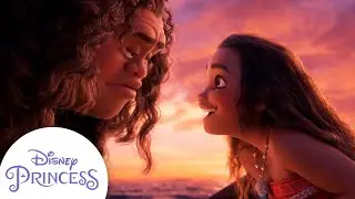 Maui Teaches Moana How To Sail | Disney Princess