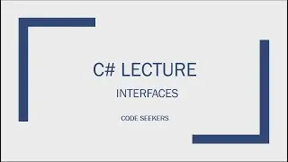 Interfaces in C# | Lecture 18 | Urdu/Hindi | C# OOP Tutorials