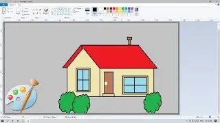 How to draw simple house in ms paint | Simple house | #mspaint