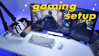 Gaming Setup 🎮 | with Luna the munchkin cat ✨ | RAWM Gaming Mouse & XVX G75 Rapid Trigger Keyboard